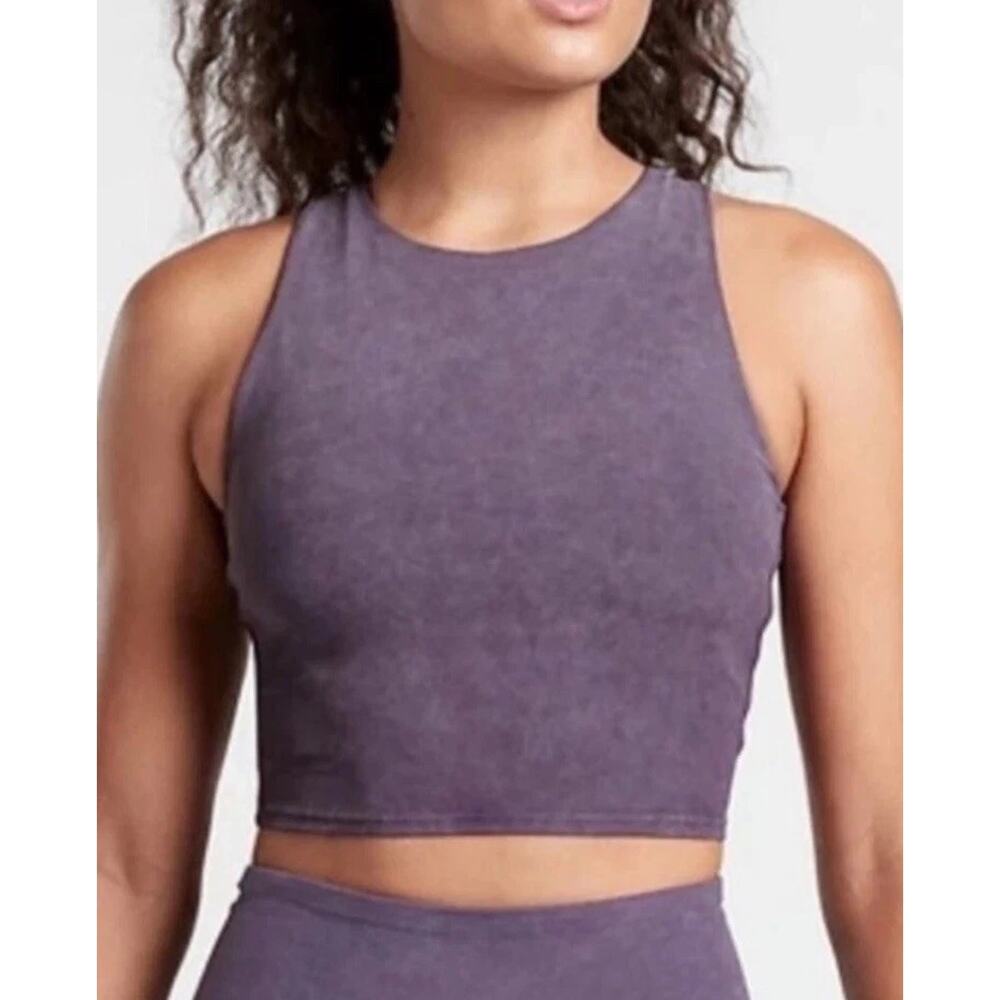 Athleta Conscious Crop Tank Top Y2K sport Women's Purple Size Medium A003340